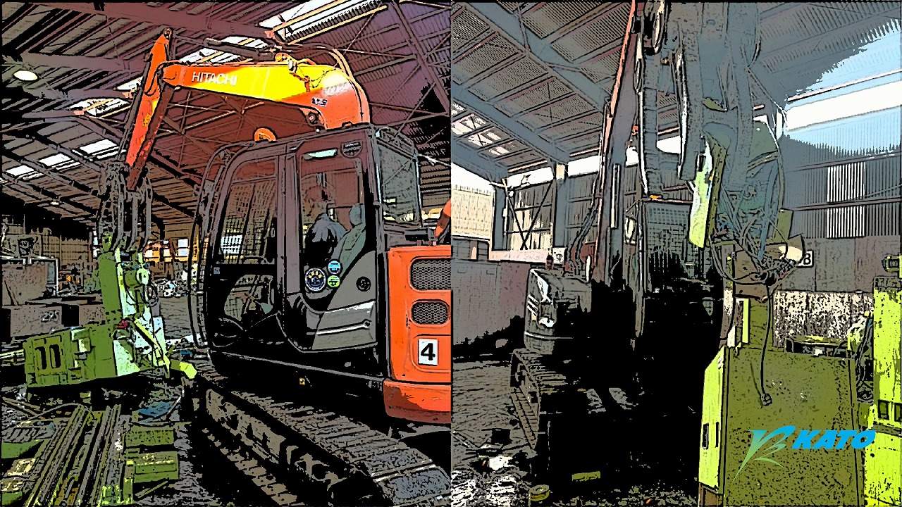 重機で解体