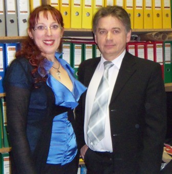 Vernissage in der Marchfeldgalerie 2011, Margit Pregler und Roman Teodorowicz