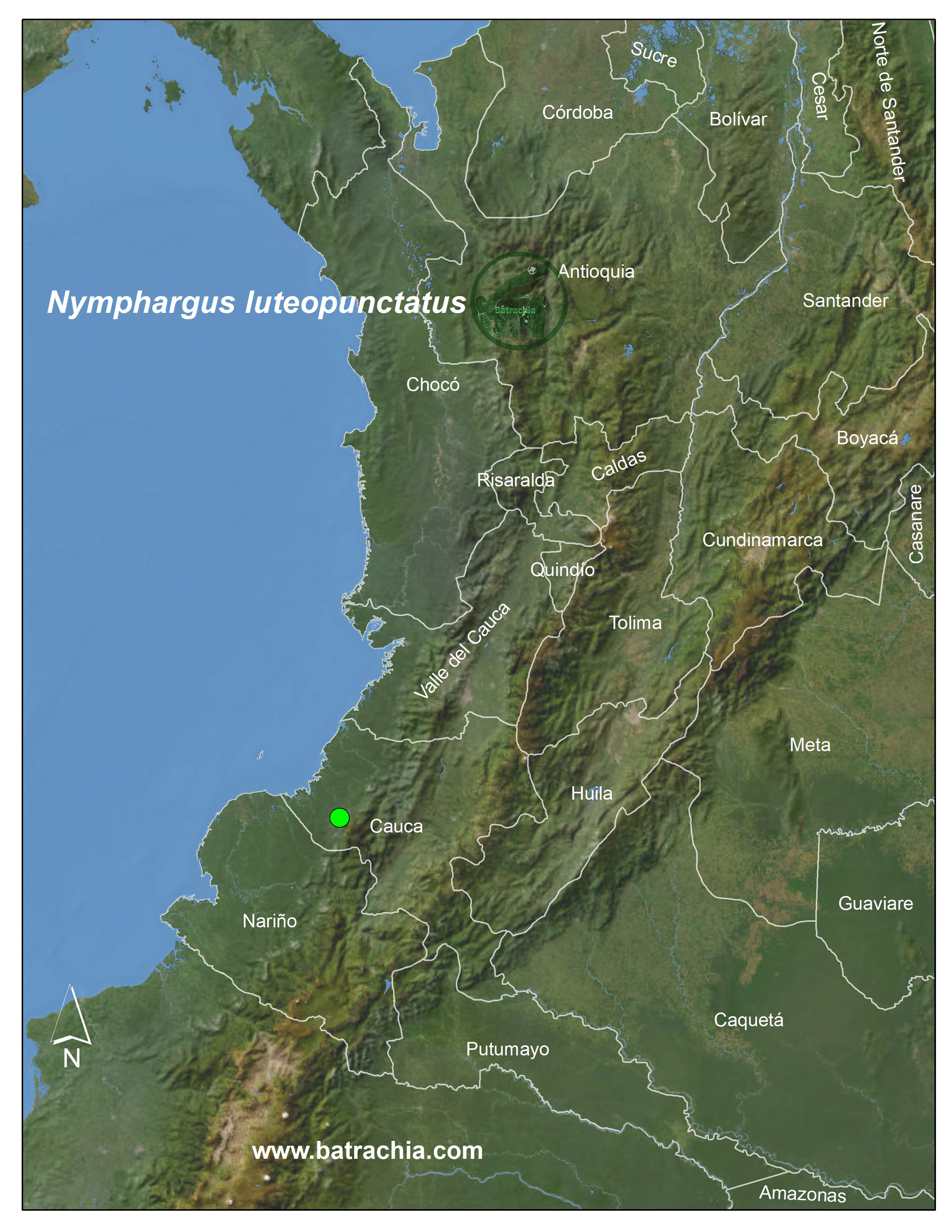 Lista y Mapas Anfibios de Colombia