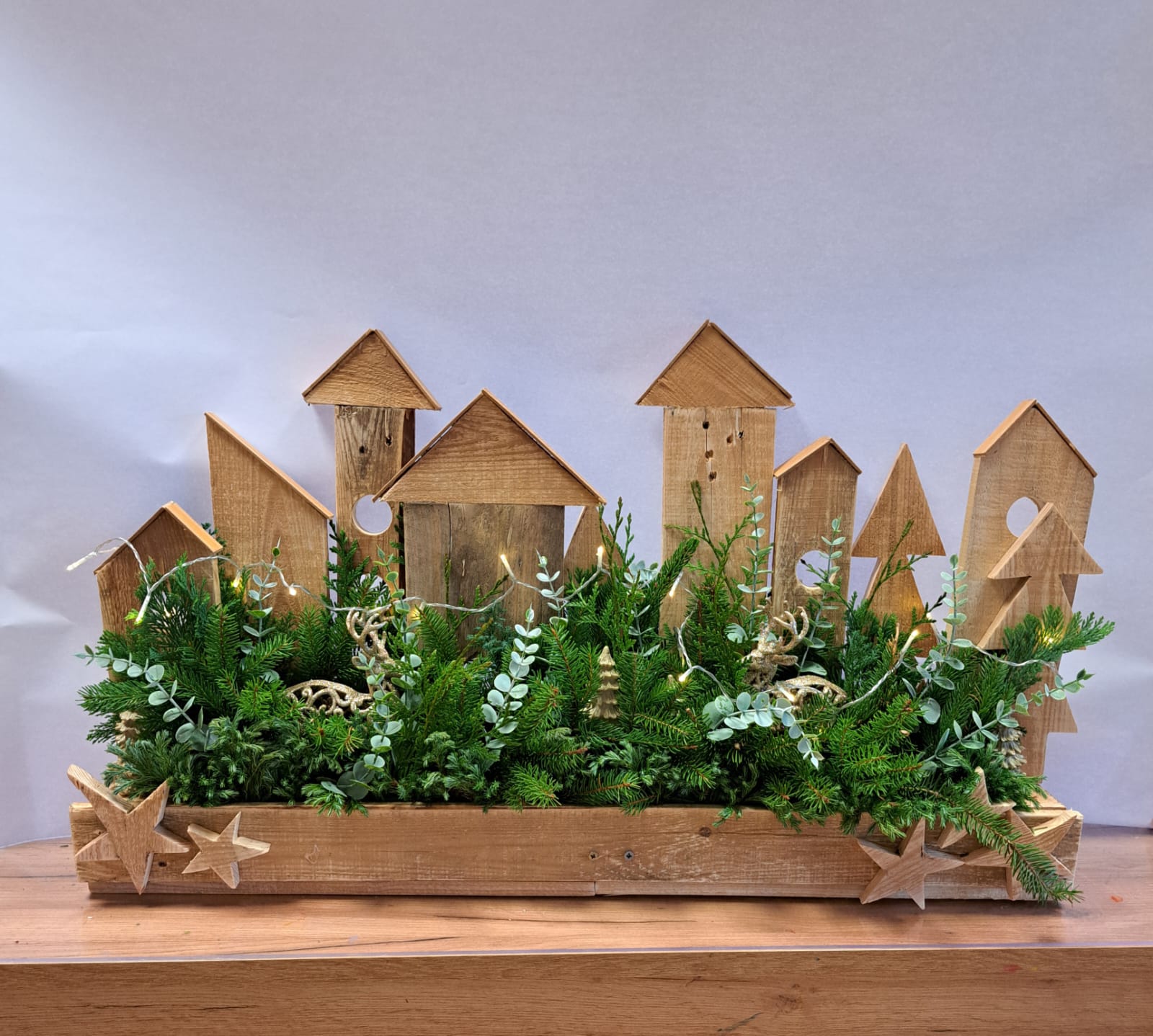 Holzskyline aus Palettenholz