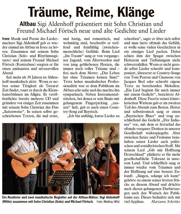 Allgäuer Zeitung-Kaufbeuren bom 27.1.2015