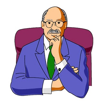 企業のトップの人のイラスト