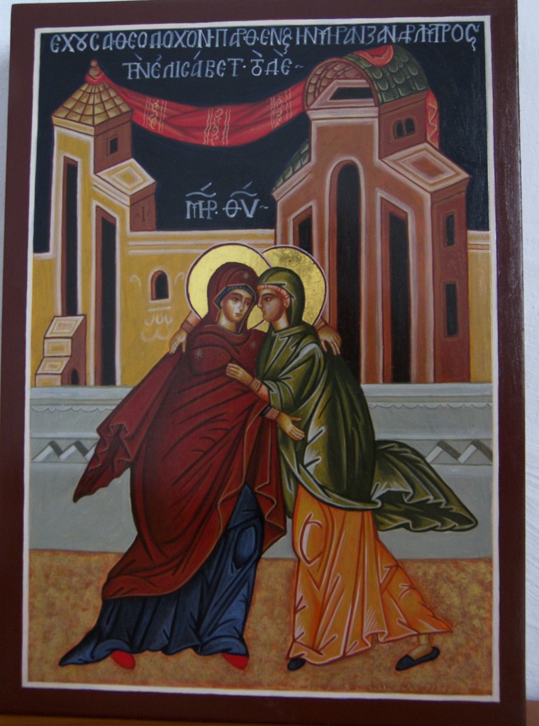 VISITACION DE LA VIRGEN A SU PRIMA STA. ISABEL 35 X 25