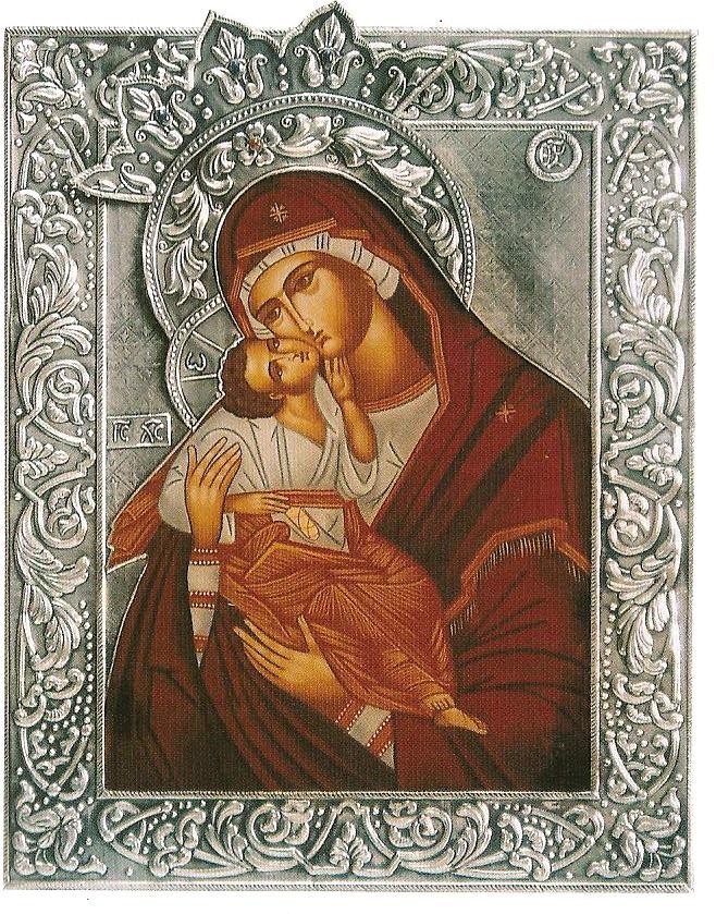 VIRGEN DE LA TERNURA  30 X 25 (PLATA DE LEY )     580 €