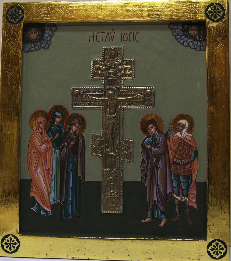 CRUCIFIXIÓN  CON CRUZ EN AZOFAR 39 X 34,5    500 €