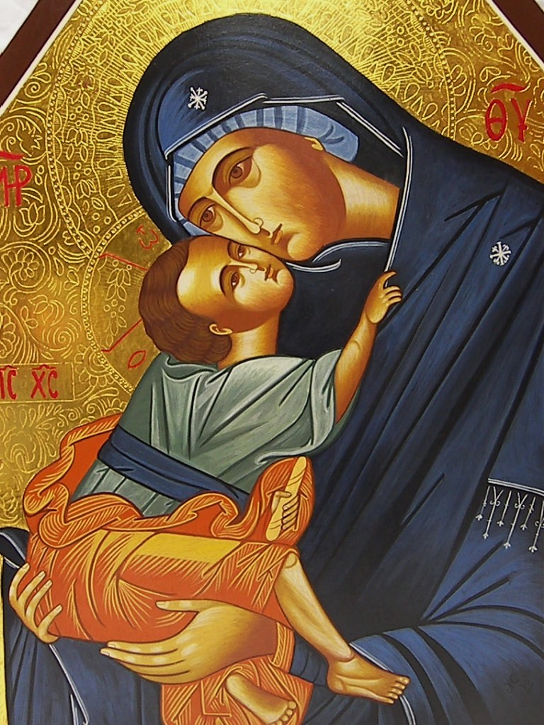 VIRGEN DE LA TERNURA MANTO AZUL 50 X 40 650 €