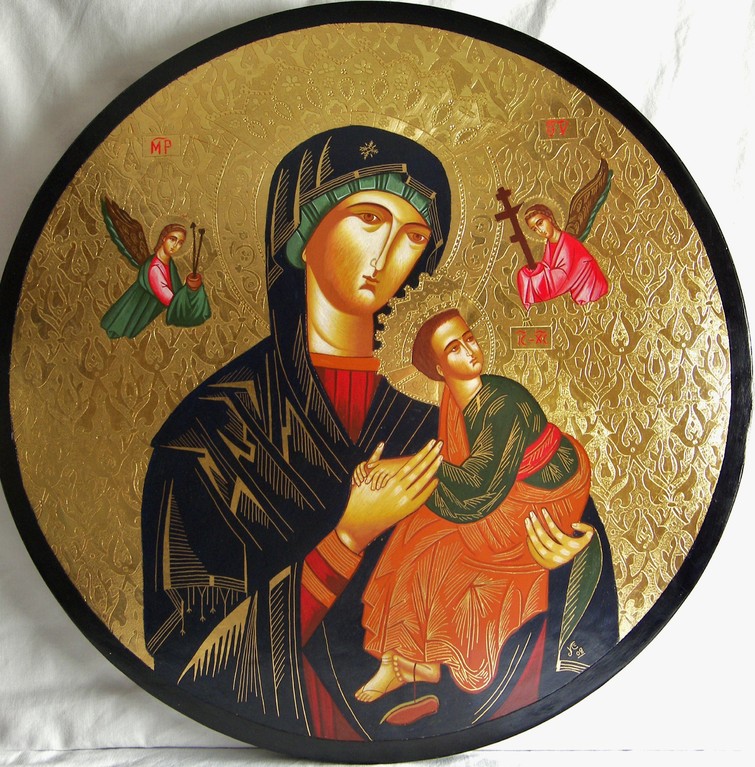 VIRGEN DEL PERPETUO SOCORRO (TONDO) 50cm diametro 600€