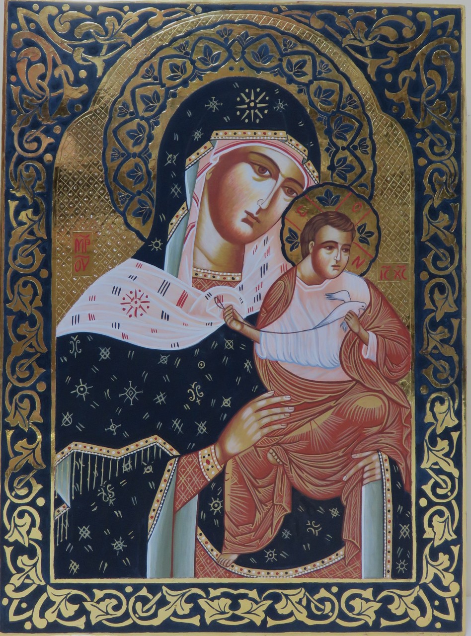 VIRGEN DE LA PALOMA (MARCO AZUL)   40 X 30    450 €