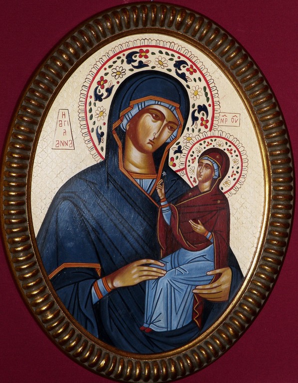 SANTA ANA Y LA VIRGEN (ÓVALO) 45x35 600€