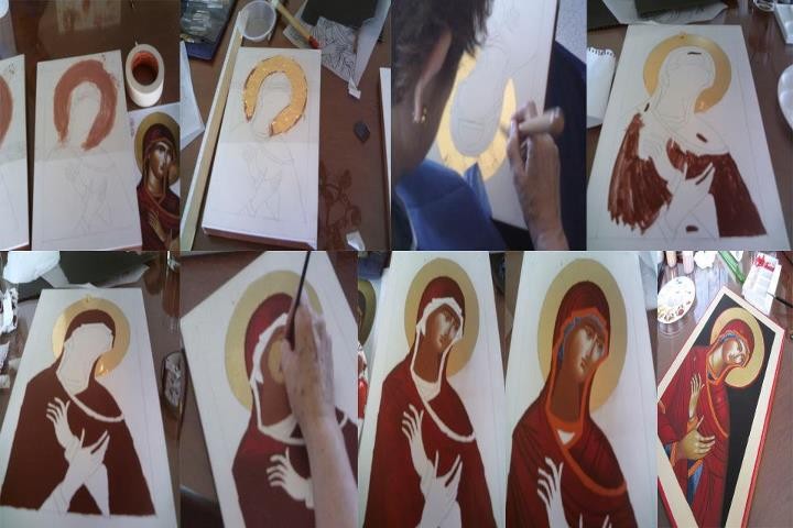 PROCESO A SEGUIR PARA PINTAR UNA VIRGEN DE LA DEESIS