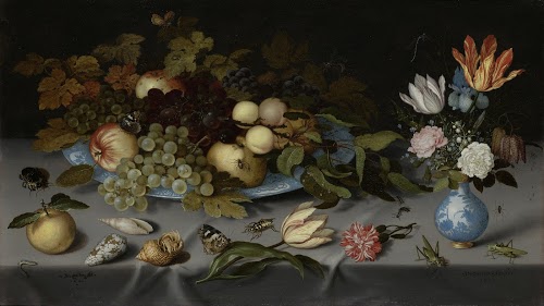 Rijksmuseum Amsterdam, Still Life with Fruit and Flowers, Balthasar van der Ast, 1620-1621