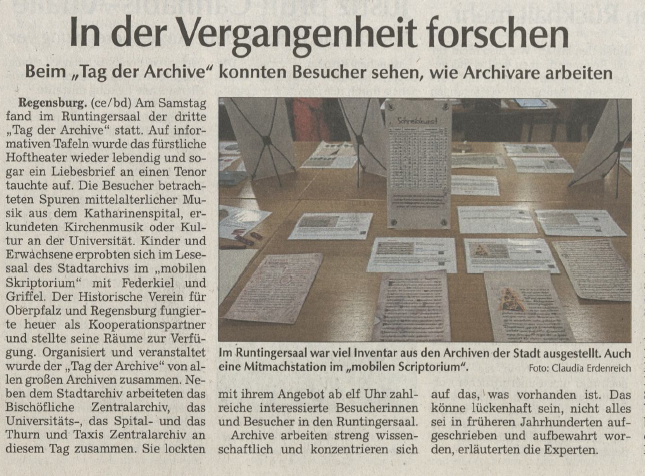 Titelseite der Regensburger Zeitung vom 04.03.2024