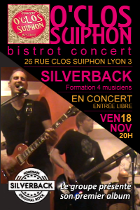 novembre 2016 ROCK PARTY AVEC LES SILVERBACK