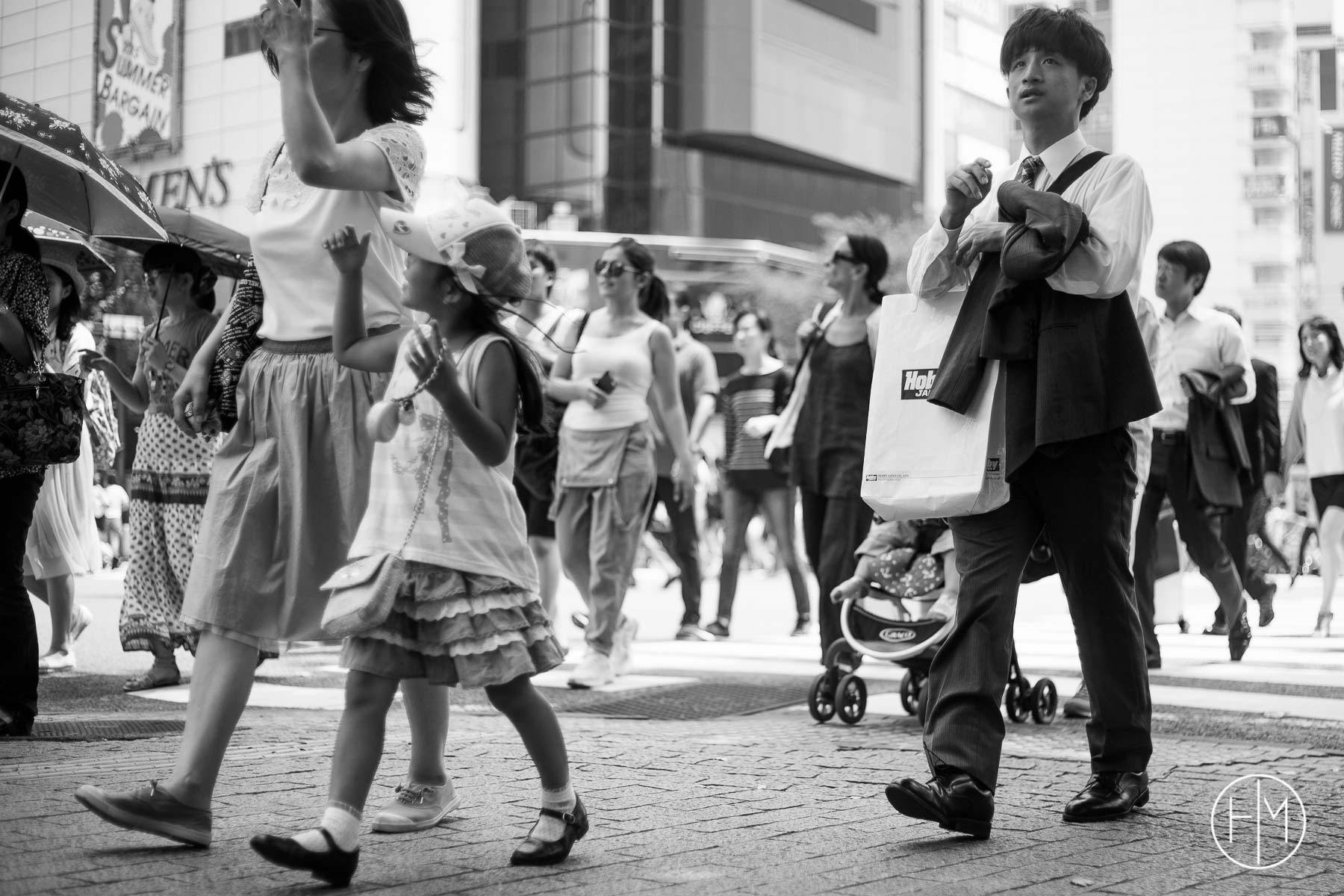 Piétons au carrfour de Shibuya, le plus grand du monde