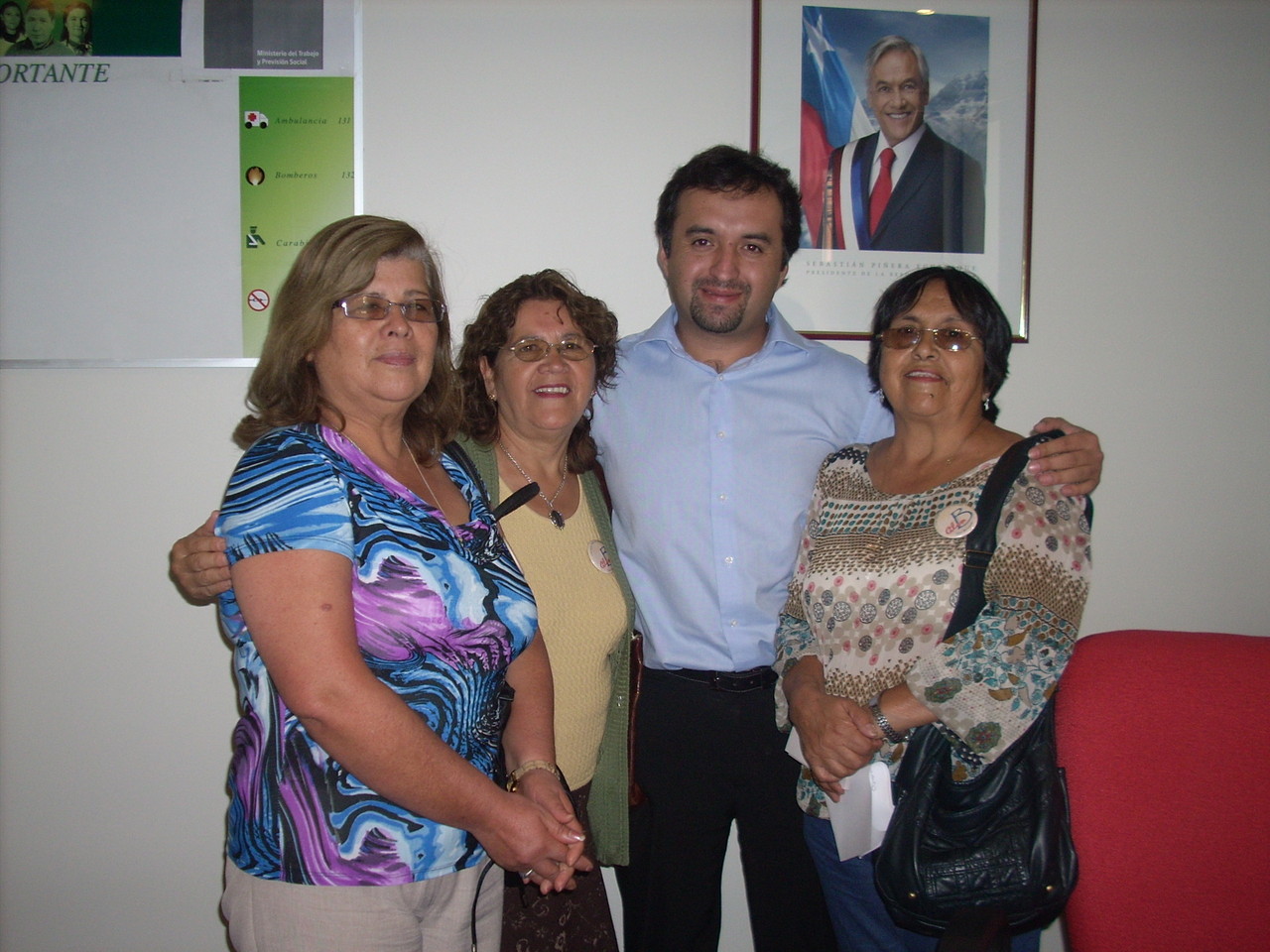 Visita a Jefe de Instituto Previsión Social año 2012