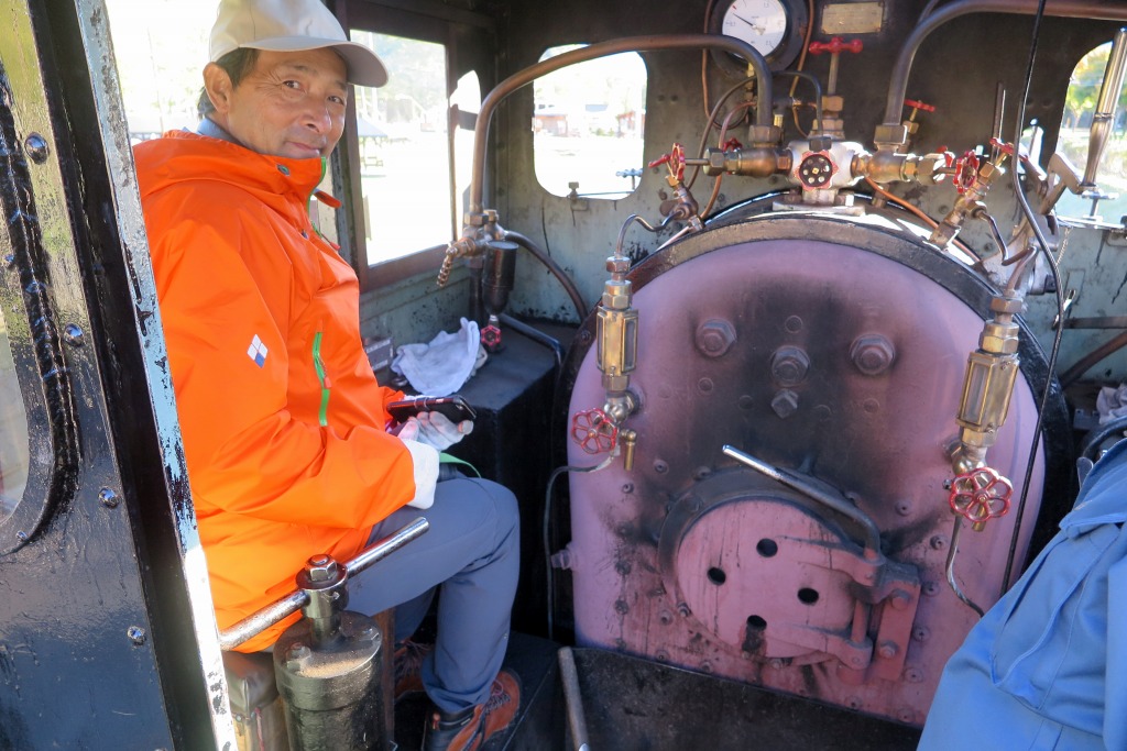 SL雨宮２１号　運転席に乗って出発進行！