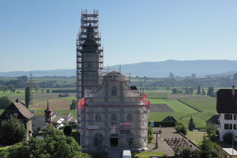 Aussenrenovation St. Jakobus Major Dietwil