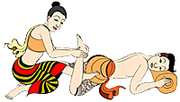 タイ古式マッサージのイラスト