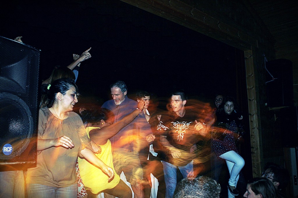 Das war während der Cabin-Party im Anschluss an die Schow. Mein Mathelehrer hat auch mal vorbei geschaut.