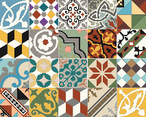 Patchwork de carreaux de ciment