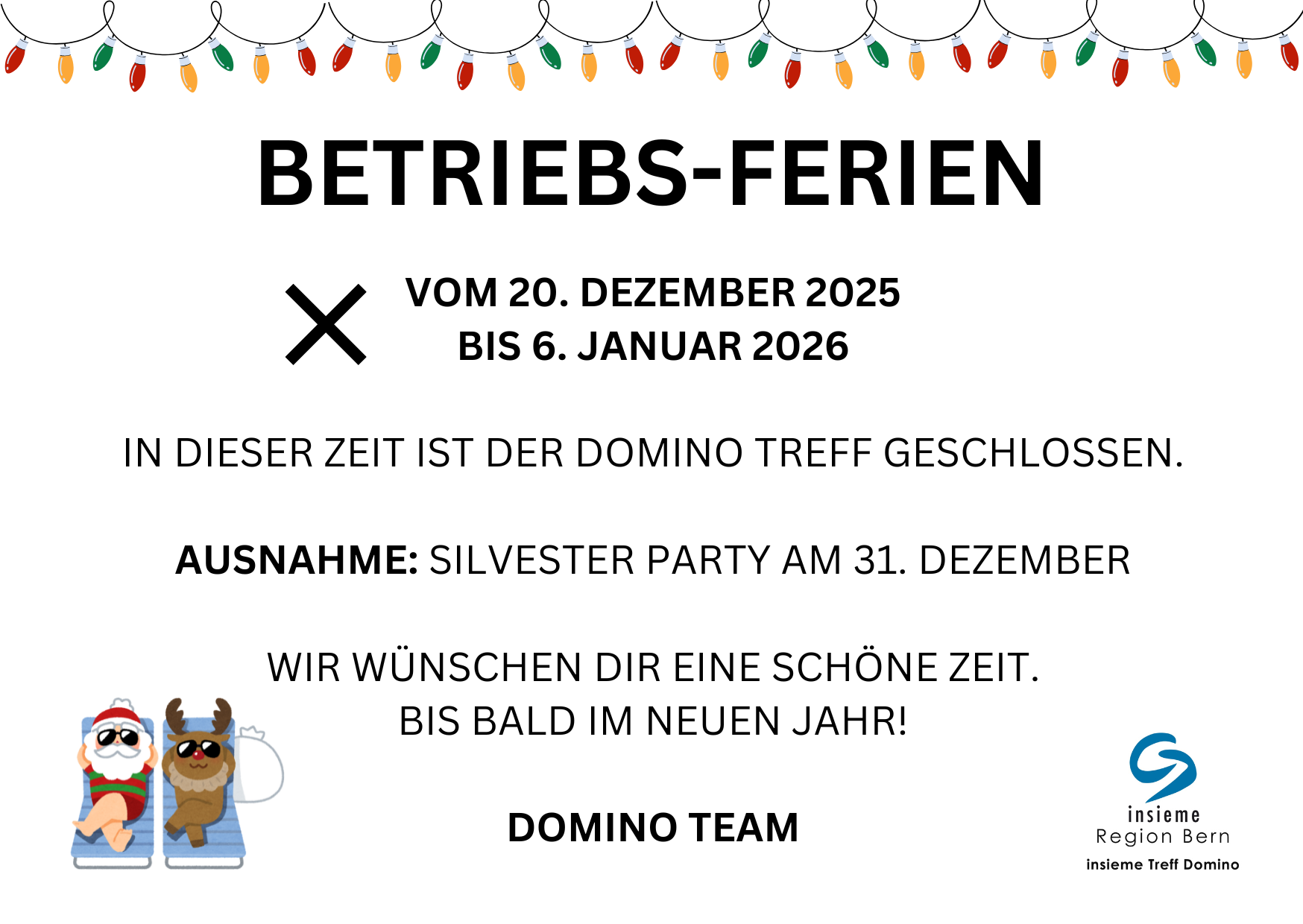 In Ferien geschlossen