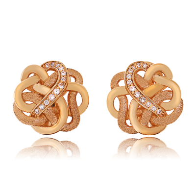 Unendliche Geschichte Ohrclip in Rotgold und Diamanten von der Goldschmiede OBSESSION aus Wetzikon und Zürich.