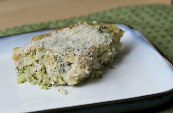 homemade cheesy broccoli and brown rice casserole.  Delicious lighter version of a classic favorite!  Homemade Nutrition