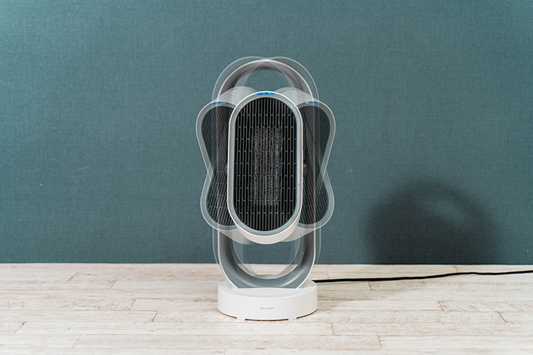 広範囲の上下左右自動首振り