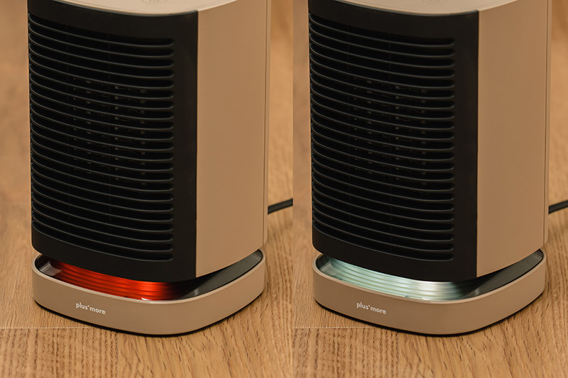 温風、送風の選べるモード切替