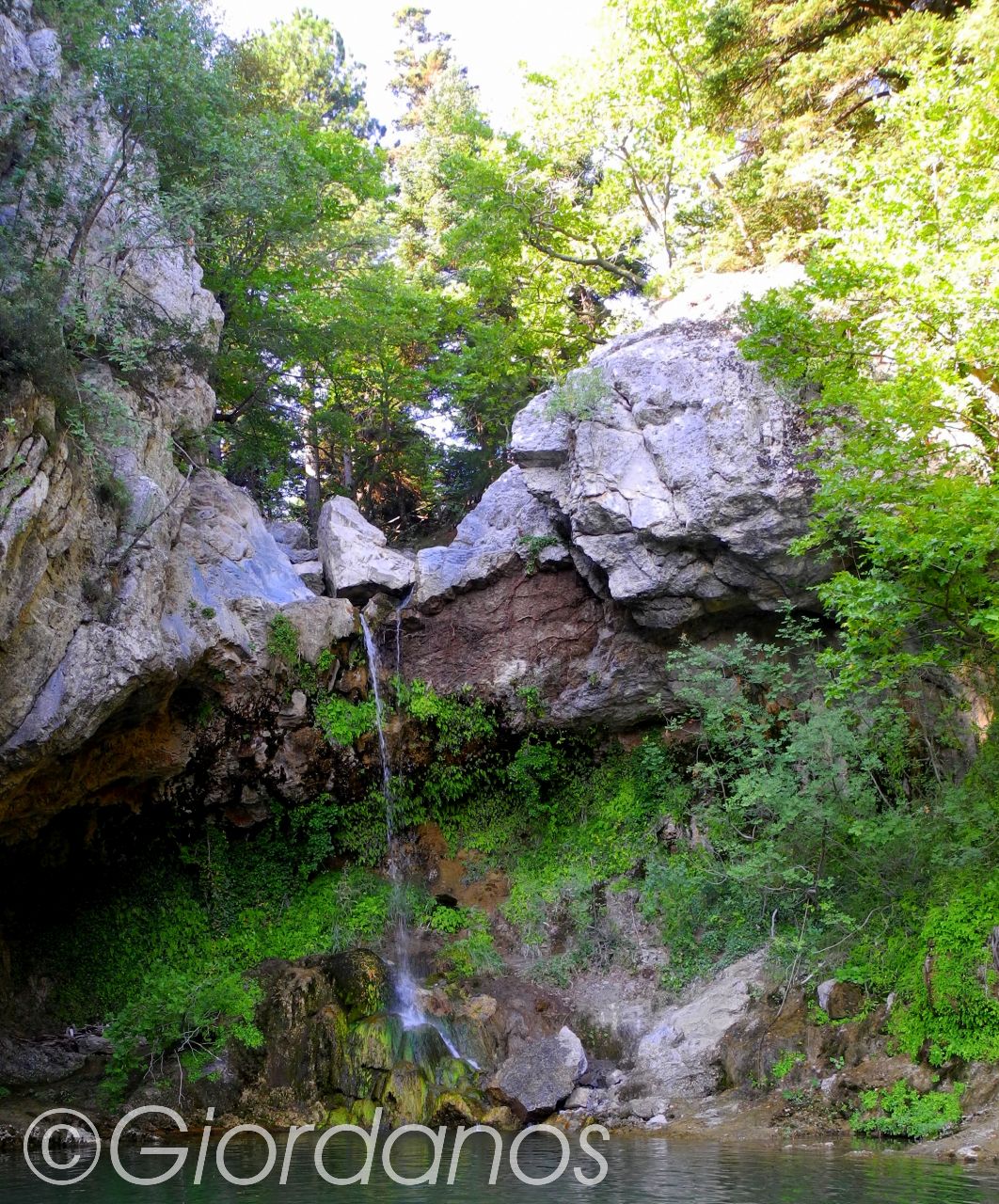 Drimonas Evia Griechenland-Wasserfall 1