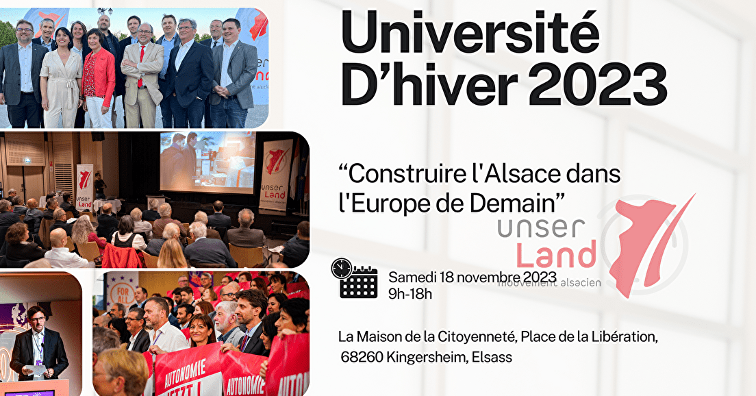 UNIVERSITÉ D’HIVER 2023 : CONSTRUIRE L’ALSACE DANS L’EUROPE DE DEMAIN