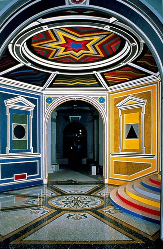 peinture murale / Sol Lewitt, Amiens, 1992