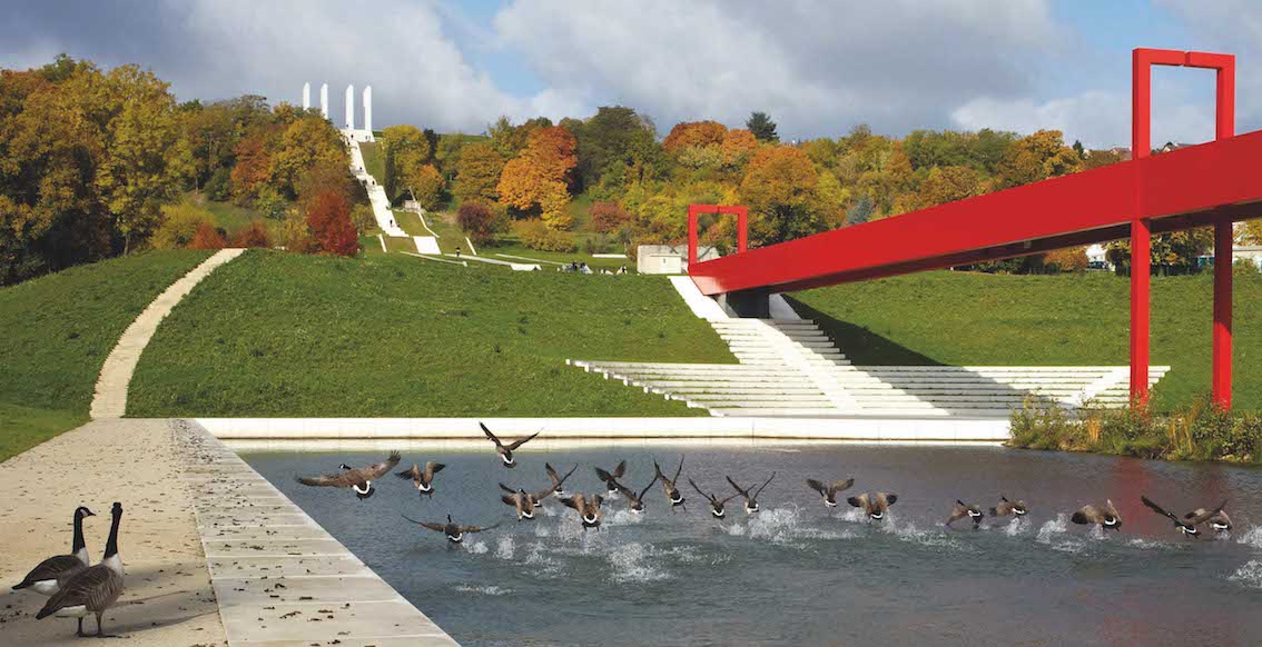 aménagement urbain / Dani Karavan, Cergy-Pontoise, 1984-2000