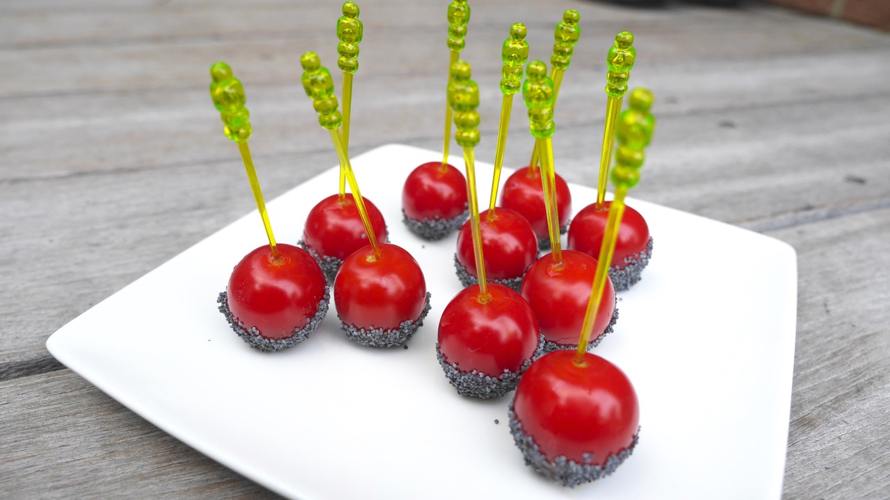 Tomates apéro aux pavots