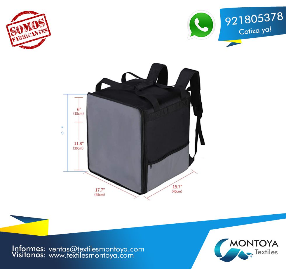 FABRICANTES DE MOCHILAS DELIVERY LIMA MOCHILAS TERMICAS
