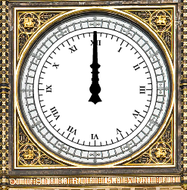 zegar z rzymskimi znakami