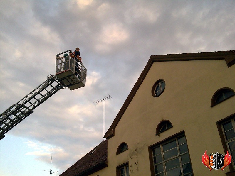 Langsames Herantasten an die Fassade ...