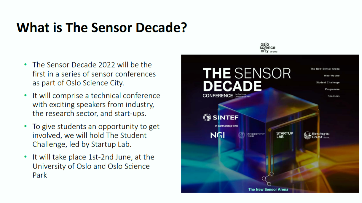 ZP speaking Norway's The Sensor Decade zimmerandpeacock