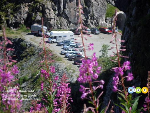 Parkplatz am Lac de Dix (Wallis)