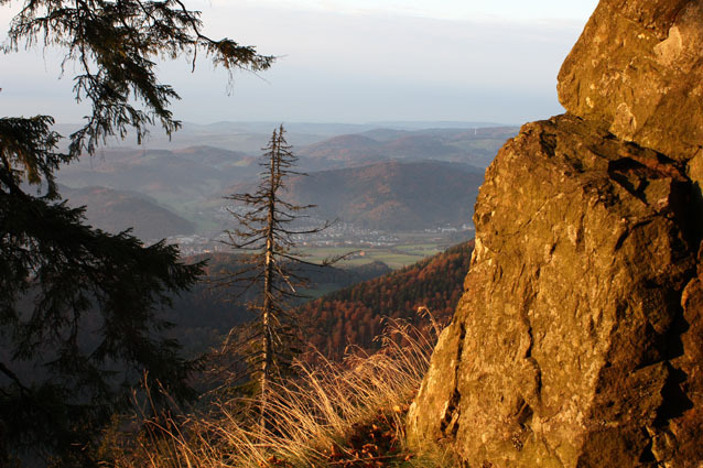 Kandelfelsen - Blick auf Waldkirch und Kollnau