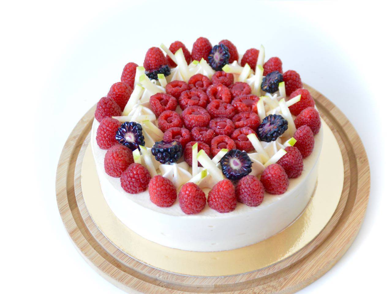 entremet chocolat blanc et framboises