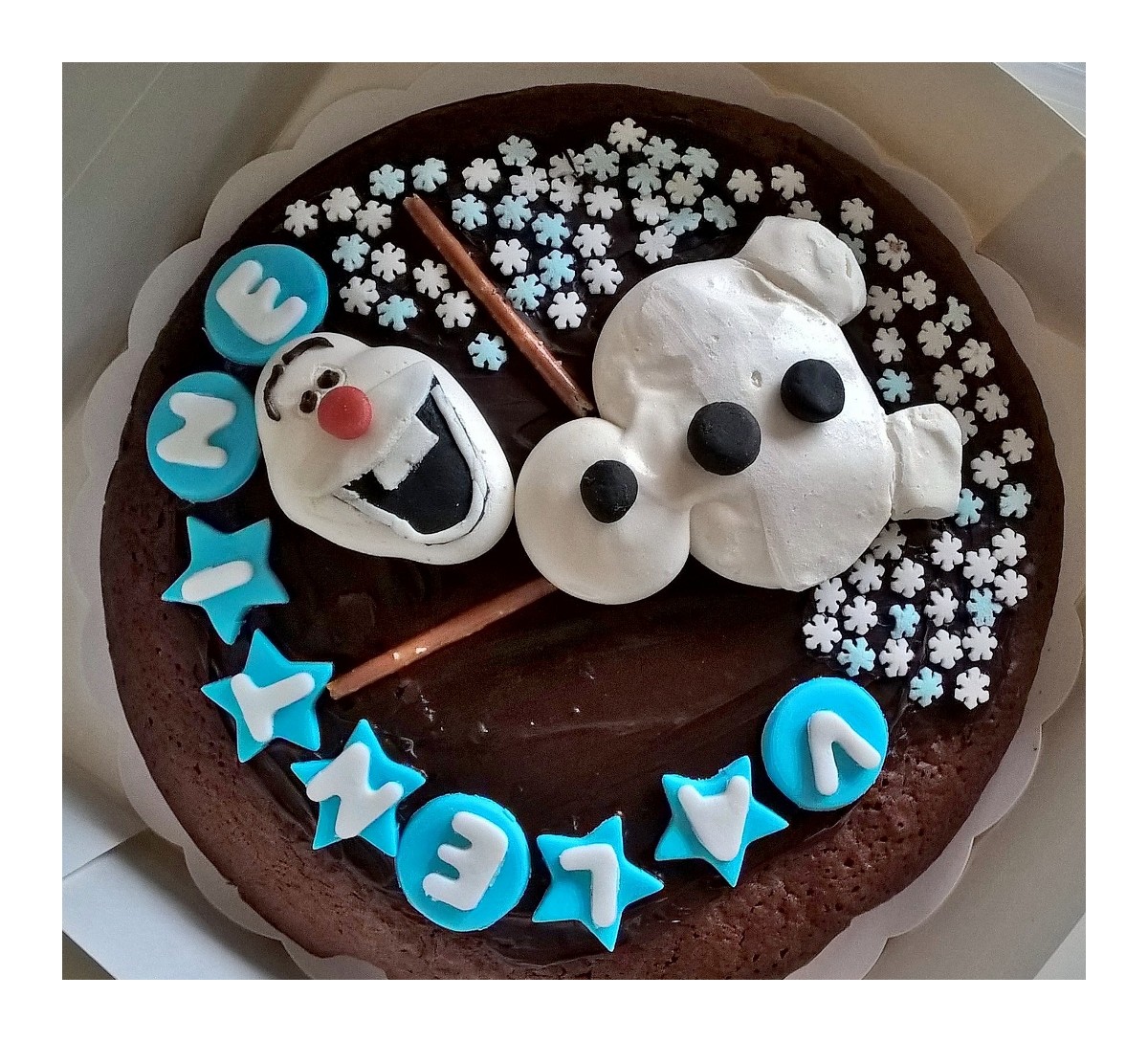 Gâteau Olaf Reine des neiges