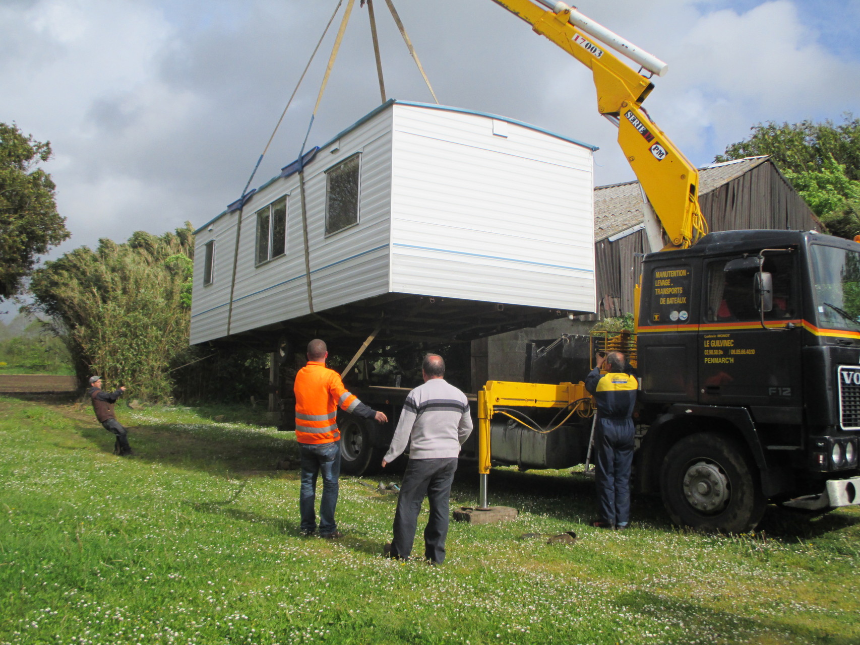 Levage de mobil home