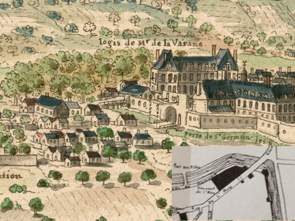 Pavilion Fouquet de la Varennes vue de Saint Germain en 1695