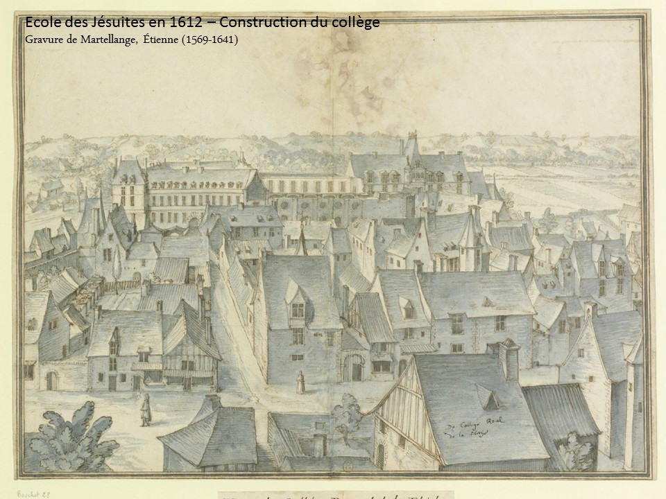 Vues de la Flèche en 1612 - Etienne de Martellange (1569-1641)  source : Gallica.bnf