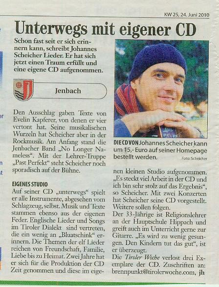 Interview in der Tiroler Woche