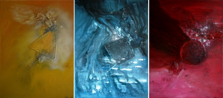 "3er Serie Formen und Farben" 3 x 60x80 cm