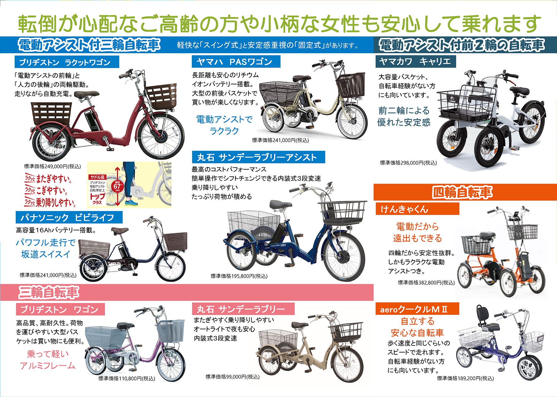 やーさん輪業 - 三輪自転車の販売,試乗,中古