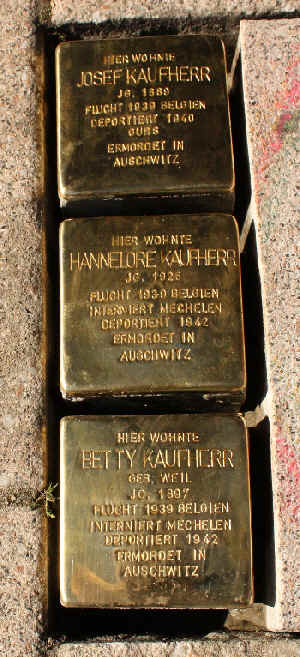 Kurzbiografien der Personen, für die ein Stolperstein am 11.10.2010 durch den Kölner Künstler, Gunter Demnig verlegt wurde.  