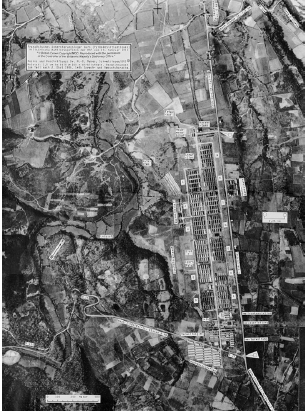 Luftaufnahme von Gurs aus dem Jahre 1943